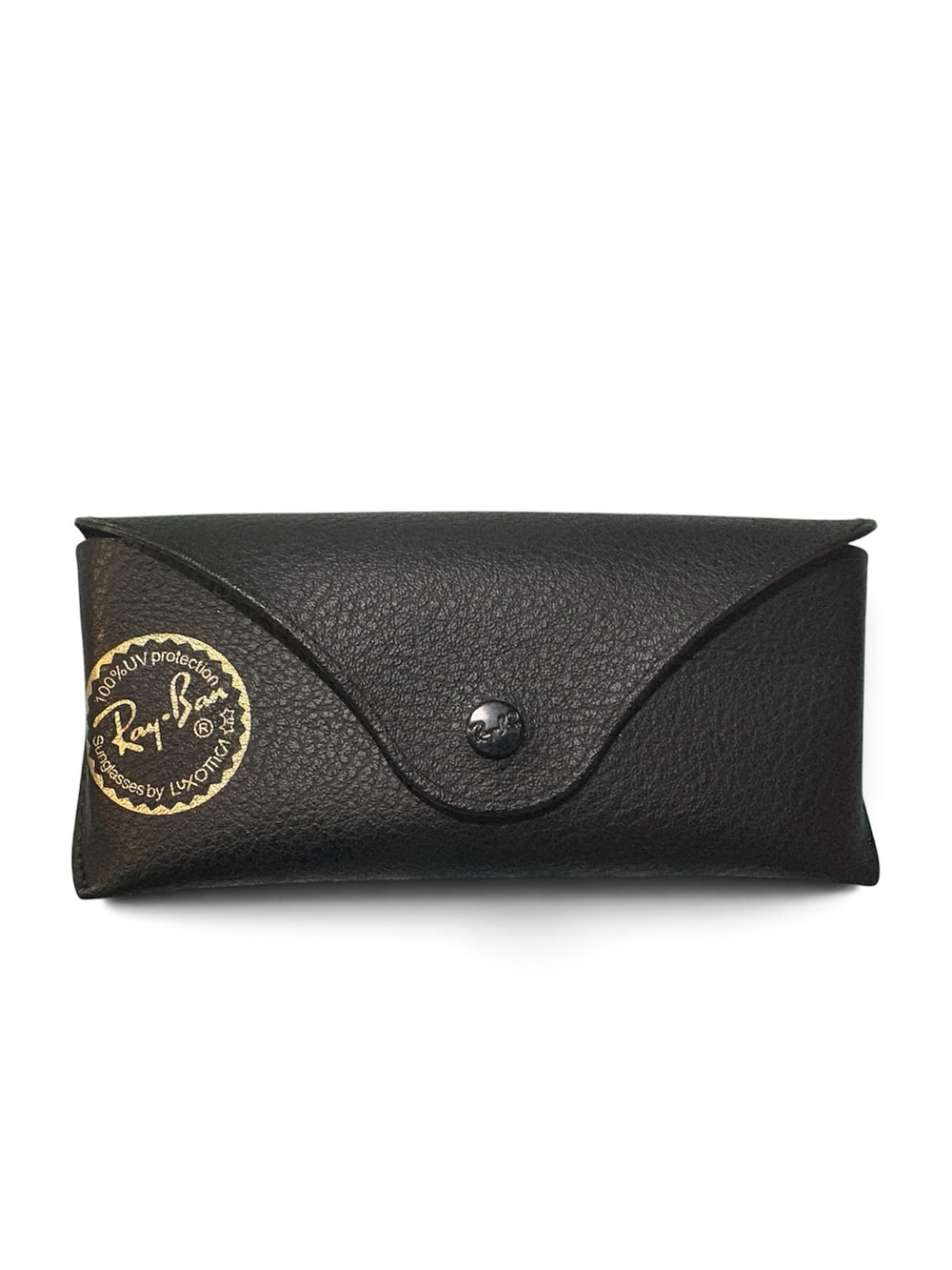 Official Ray-Ban Black Leather Sunglasses Case | Classic Snap Eyewear Pouch